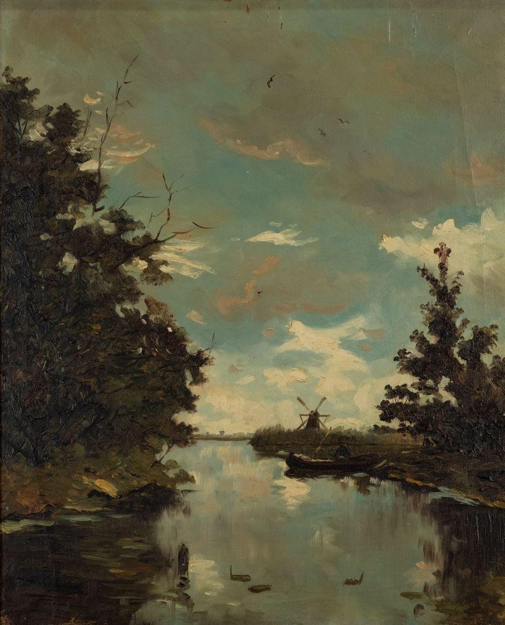Willem Johannes Weissenbruch comparable auction result: willem johannes weissenbruch 1864 1941 polderlandschap met visser en molen