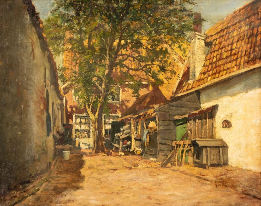 Jan van Vuuren comparable auction result: jan van vuuren 1874 1941 zonnig binnenplaatsje