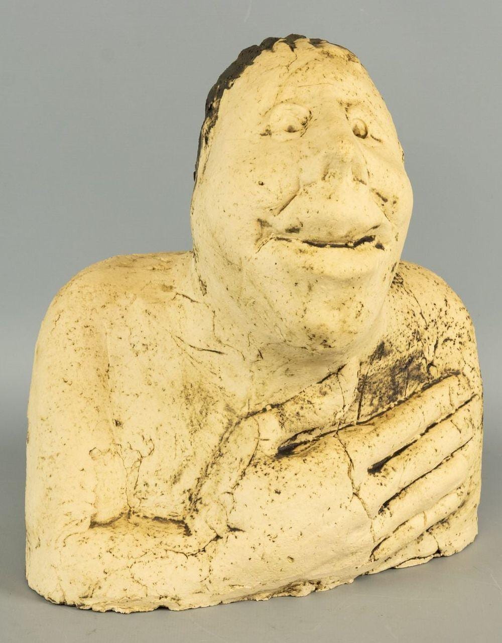 Sjer Jacobs comparable auction result: sjer jacobs 1963 borstbeeld met hand op het hart