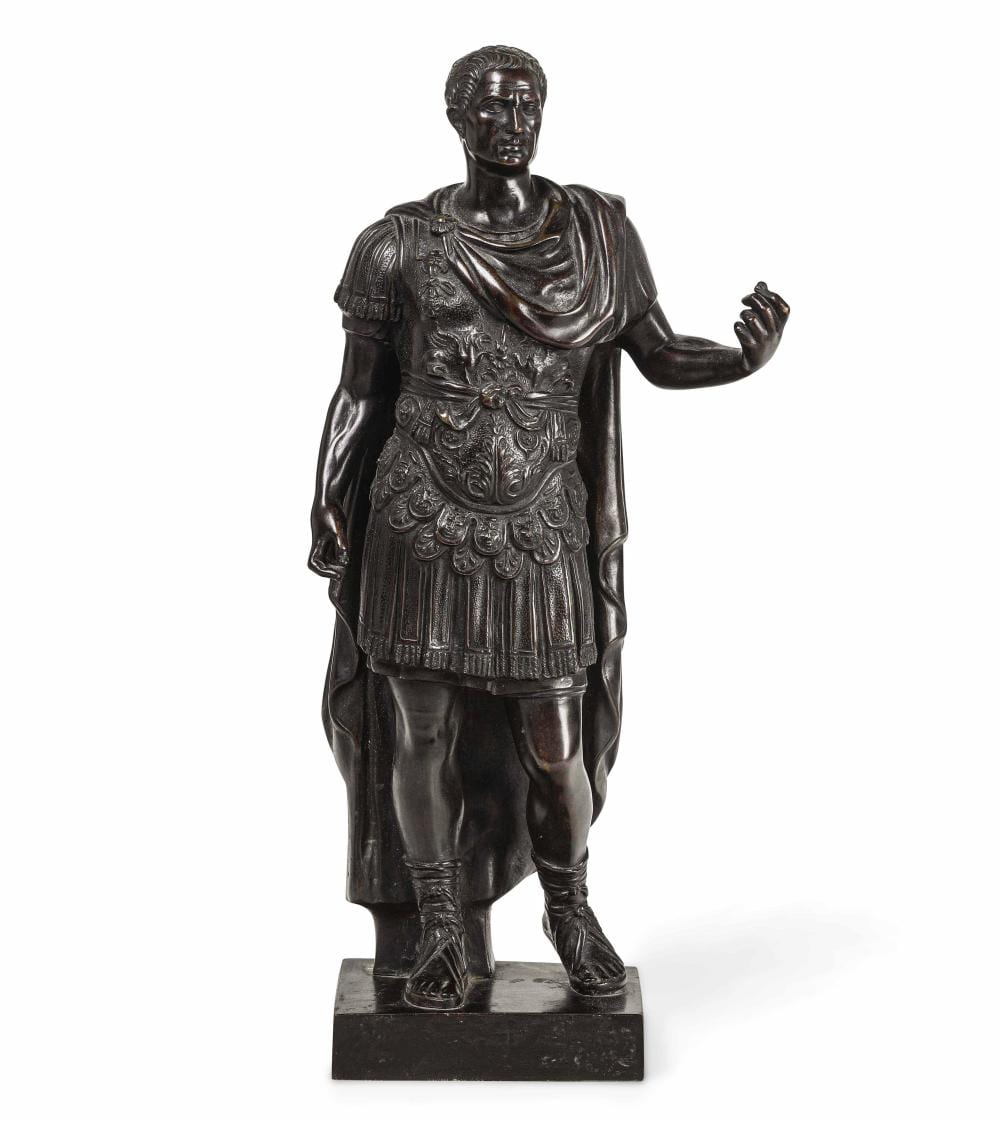 Giulio DalCesare comparable auction result: giulio cesare loricato bronzo fuso e patinato fonditore del xix secolo