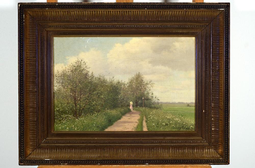 Adolph Larsen comparable auction result: adolph larsen 1856 1942 copenhagen summer landscape