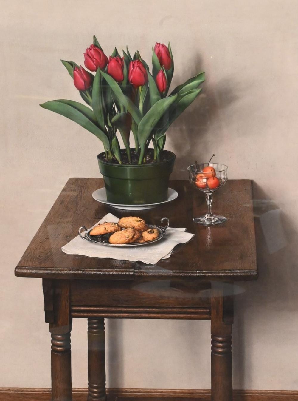 john stuart ingle b 1933 tulip chocolate chips and marzipan 1983 still lifewatercolorpencil signed lower right john s ingle · Nadeau's Auction Gallery · 2023-01-01 John Stuart Ingle comparable auction result: john stuart ingle b 1933 tulip chocolate chips and marzipan 1983 still lifewatercolorpencil signed lower right john s ingle