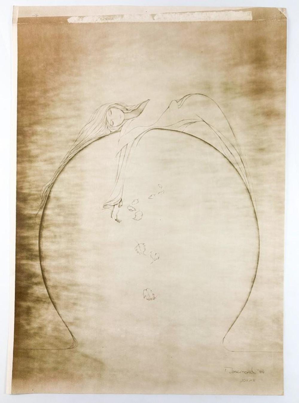 Christine Rosamond comparable auction result: christine rosamond signed etching print the ascent w coa wp