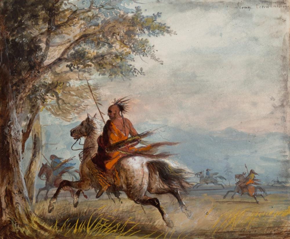 Alfred Jacob Miller comparable auction result: alfred jacob miller 1810 1874 sioux reconnoitering watercolor and gouache