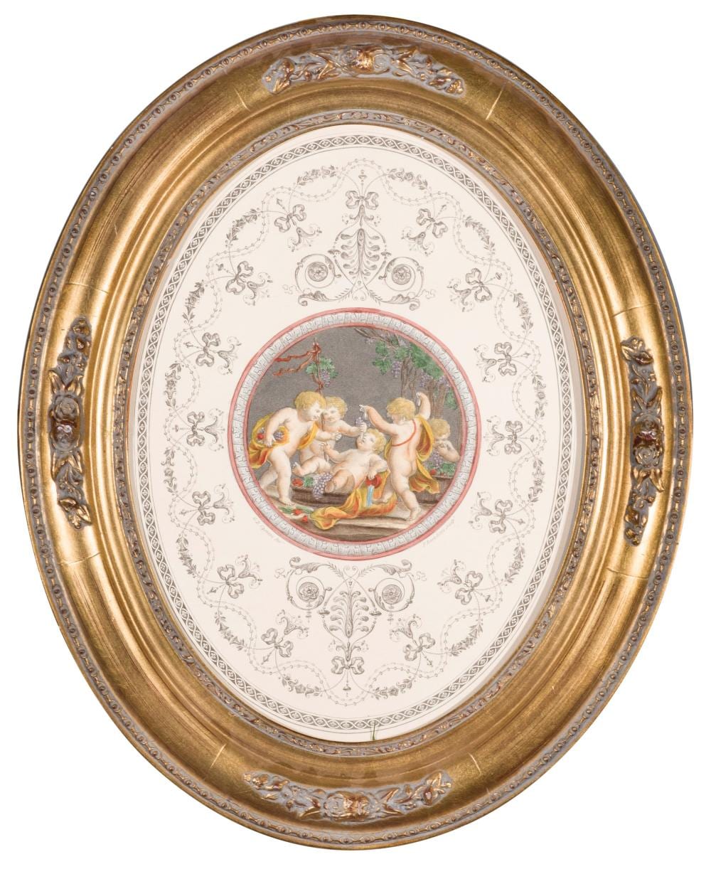 Giovanni Battista (1727) Cipriani comparable auction result: a pair of oval lithographs