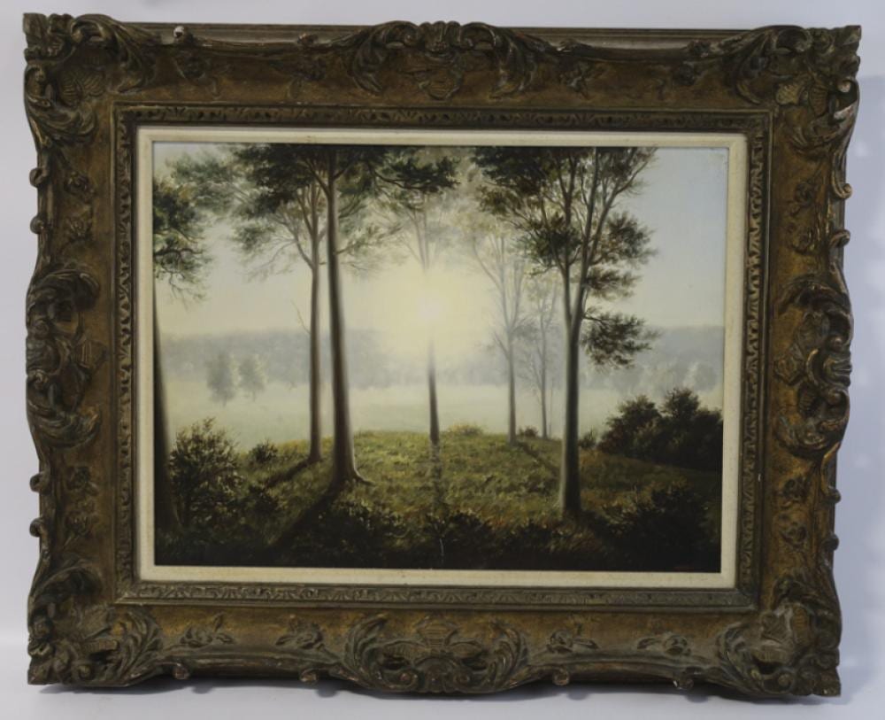 thomas locker hazy sunrise oil on canvas · Kraft Auction Service · 2023-01-07 Thomas Locker comparable auction result: thomas locker hazy sunrise oil on canvas