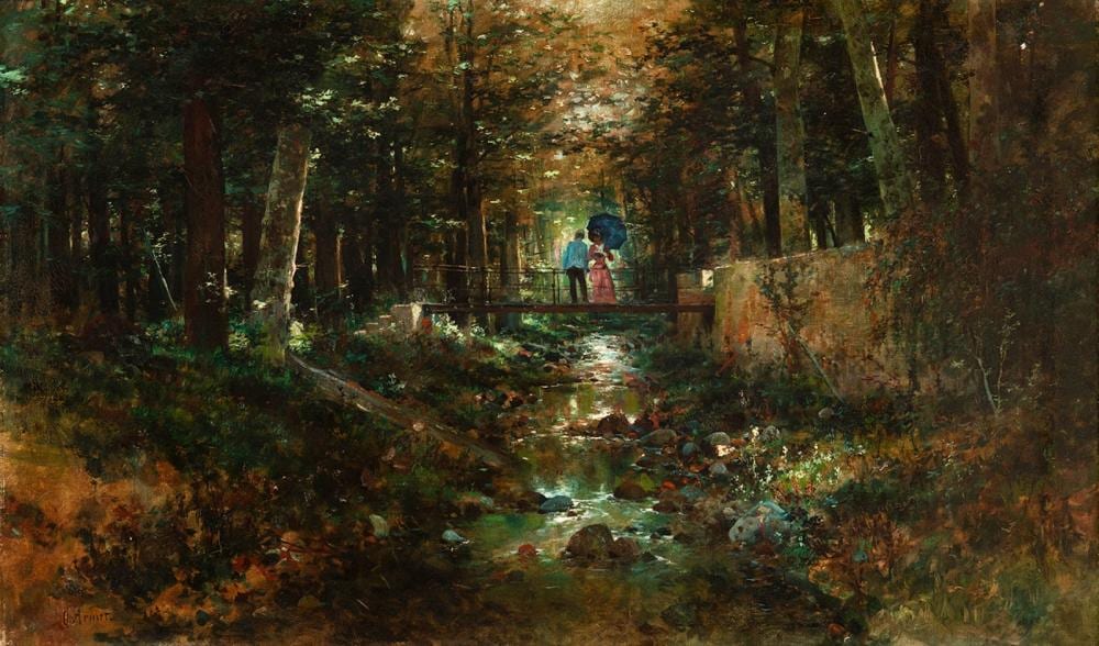 Josep Armet Portanell comparable auction result: josep armet portanell barcelona 1843 1911 landscape with figures oil on canvas signed in the lower left corner