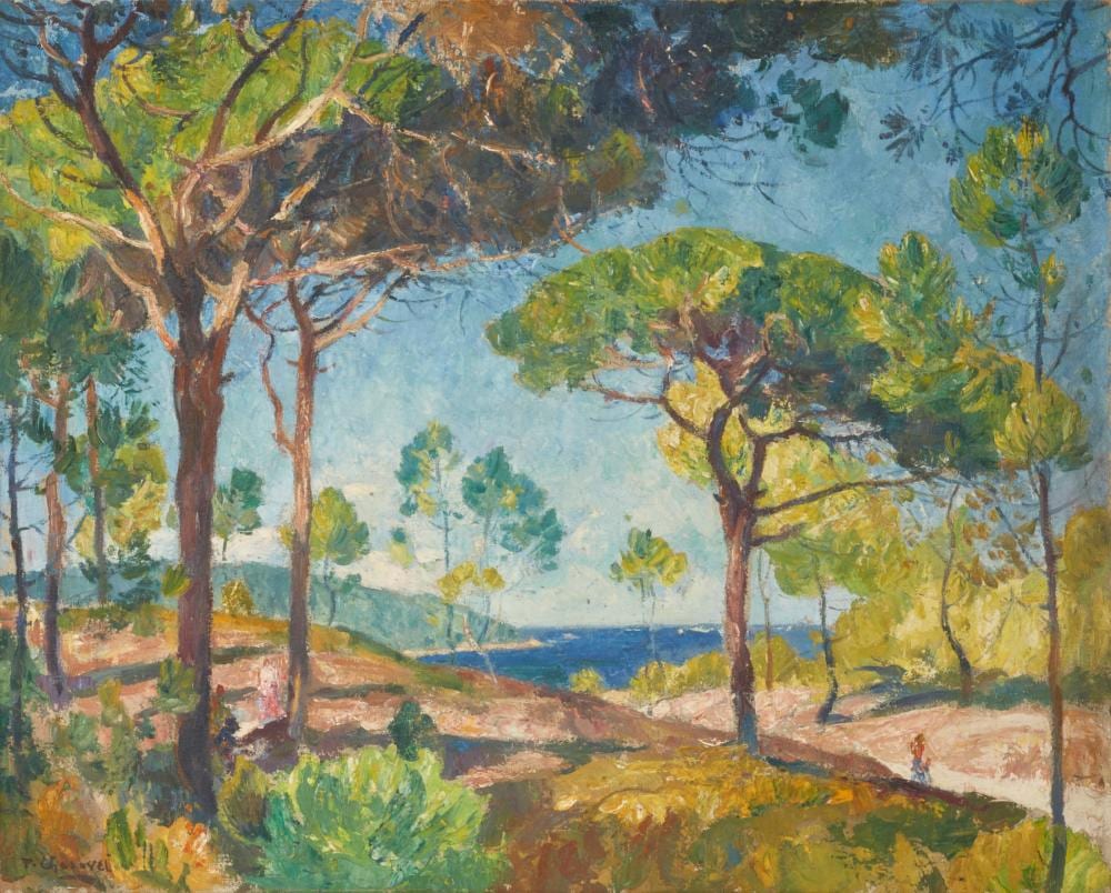 Paul Charavel comparable auction result: paul charavel french 1877 1961 isthmus golfe de saint tropez oil on canvas 26 x 32in 66 x 81cm