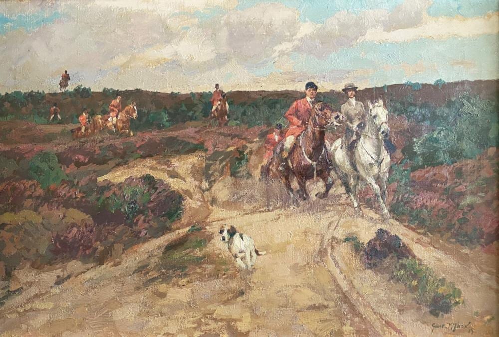 gustav marx 1855 1928 jagdszene mit reitern und hunden signiert und dat 25 l lwd 53 x 78 · Auktionshaus Mars · 2023-02-04 Gustav Marx comparable auction result: gustav marx 1855 1928 jagdszene mit reitern und hunden signiert und dat 25 l lwd 53 x 78