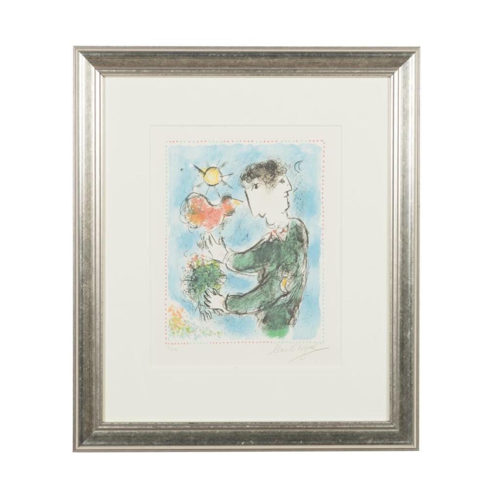 MARC CHAGALL, "DAY BREAK" SIGNED LITHO, ED. 12/50 sold by Ahlers & Ogletree Inc., lot 273 — auction record photograph