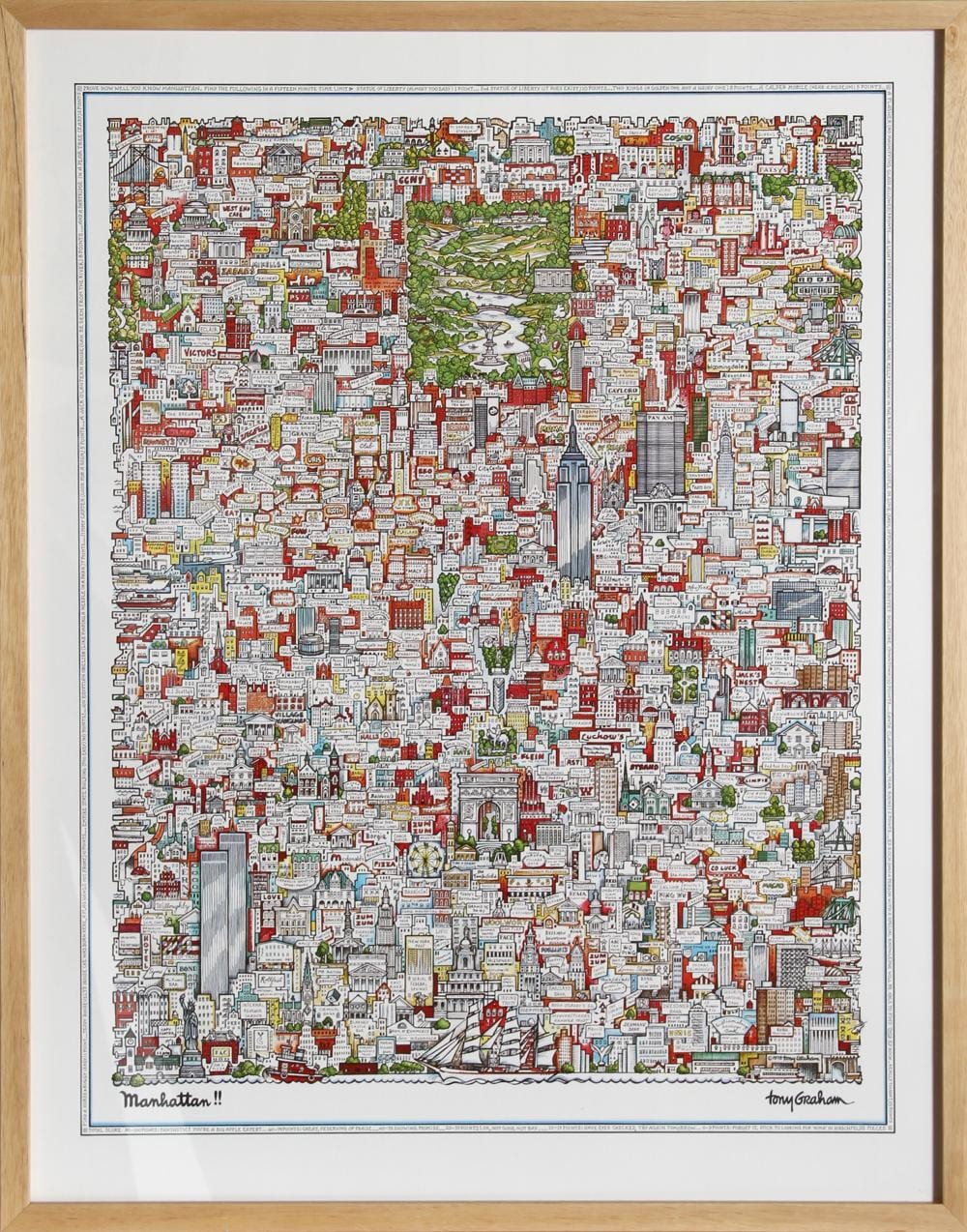 Tony Graham comparable auction result: tony graham manhattan poster