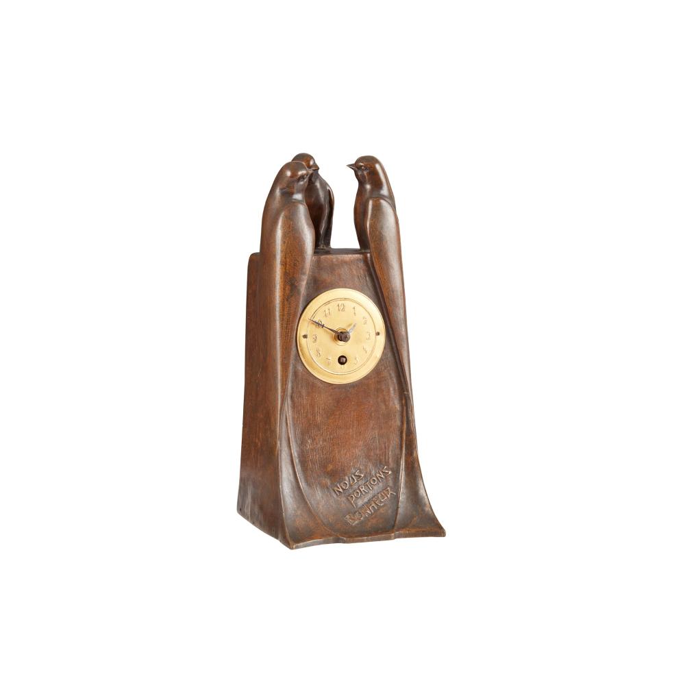 Anton Puchegger comparable auction result: anton puchegger german 1878 1917 nous portons bonheur mantel clock circa 1910