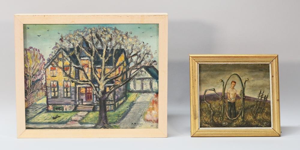 Martin Minahan comparable auction result: 2 martin minahan oil on panels