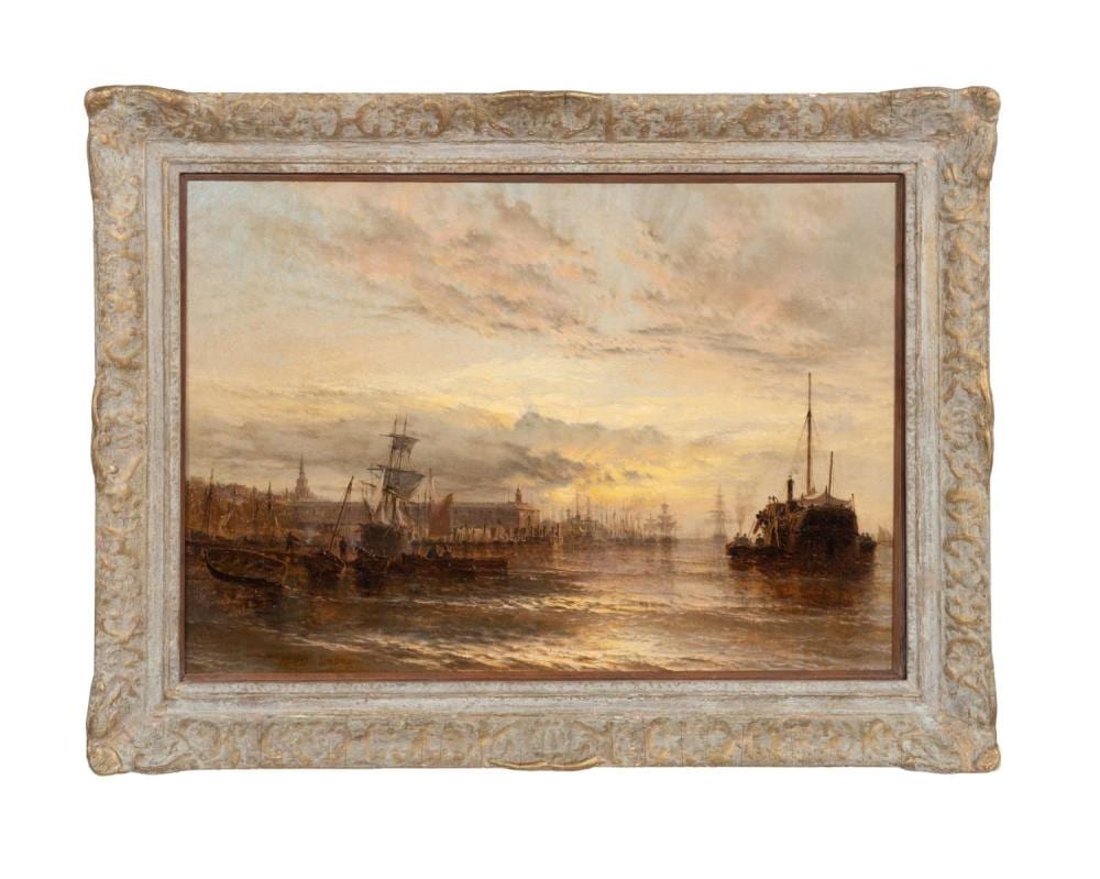 Henry Thomas Dawson comparable auction result: henry thomas dawson danish harbor o c 1879