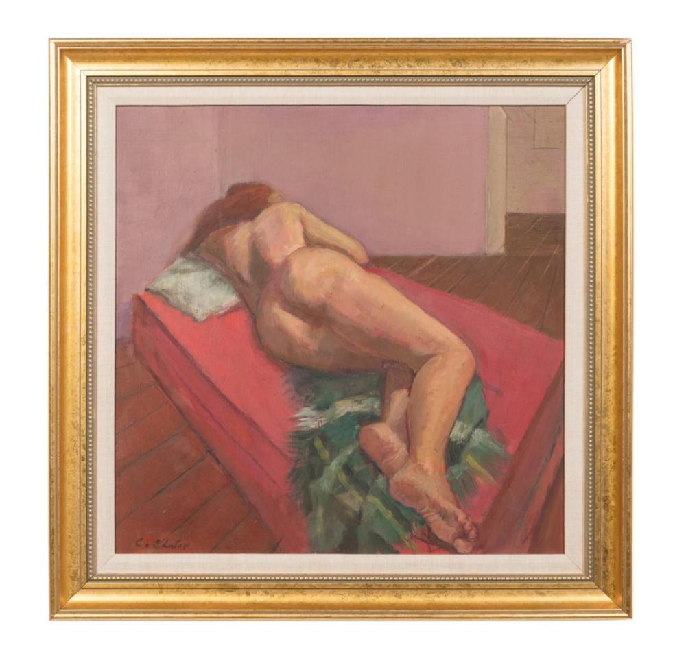 Constantin Chatov comparable auction result: constantin chatov nude on red davenport o b