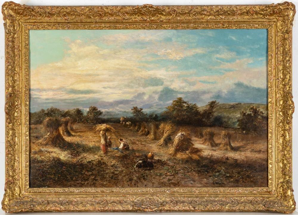 Walter (1835) Williams comparable auction result: walter heath williams english 1834 1906 oil on canvas haymakers h 24 w 36