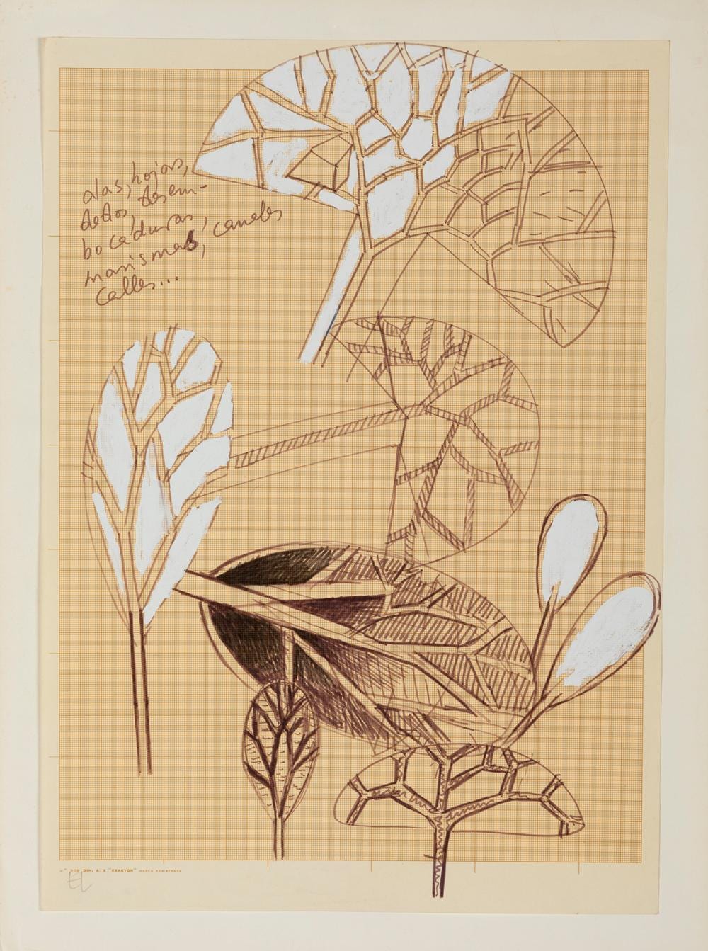 Eva Lootz comparable auction result: eva lootz vienna 1940 wings leaves fingers mouths marshes canals streets ca 1985 mixed media on paper signed in the lower left corner with initials