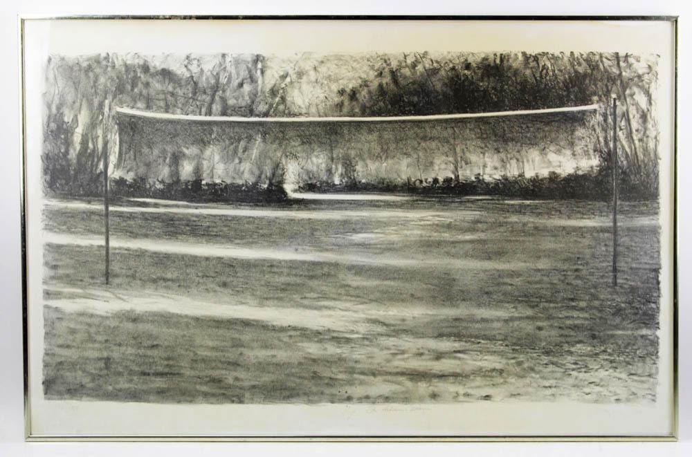 Michael Burton Mazur comparable auction result: michael burton mazur the net lithograph