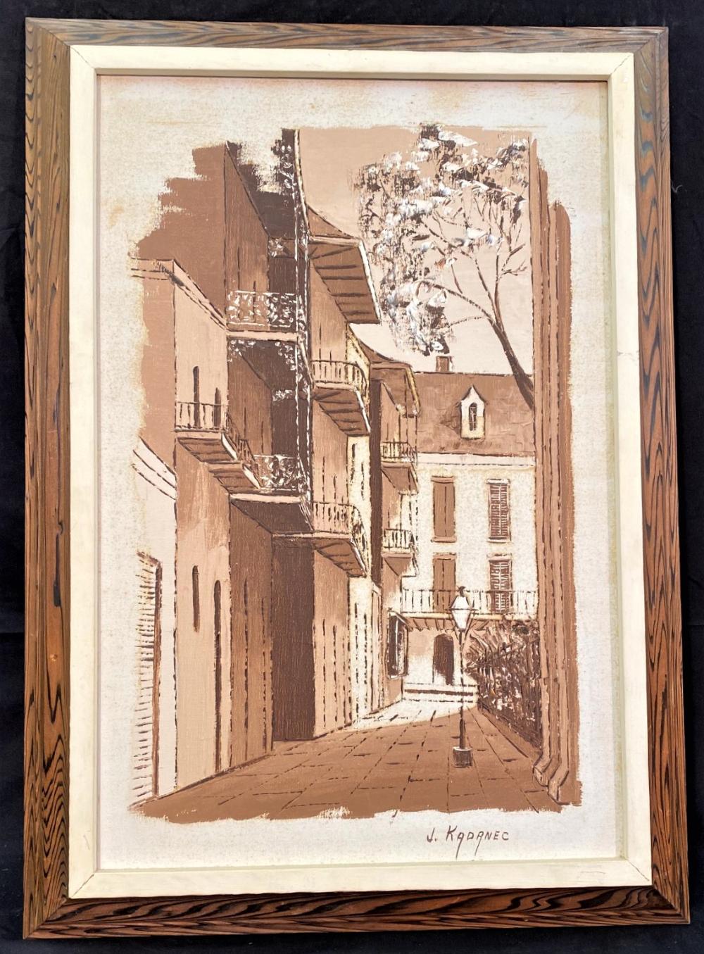 Joseph Kadanec comparable auction result: joseph kadanec 1898 1967 original oil on canvas painting of new orleans architecture measures 21in x 28in