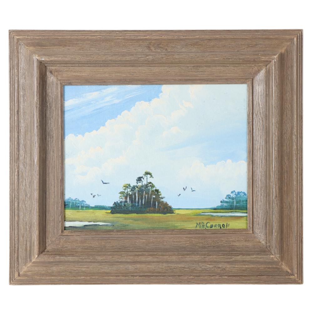 Mary Anne Carroll comparable auction result: mary ann carroll florida highwaymen oil canvas