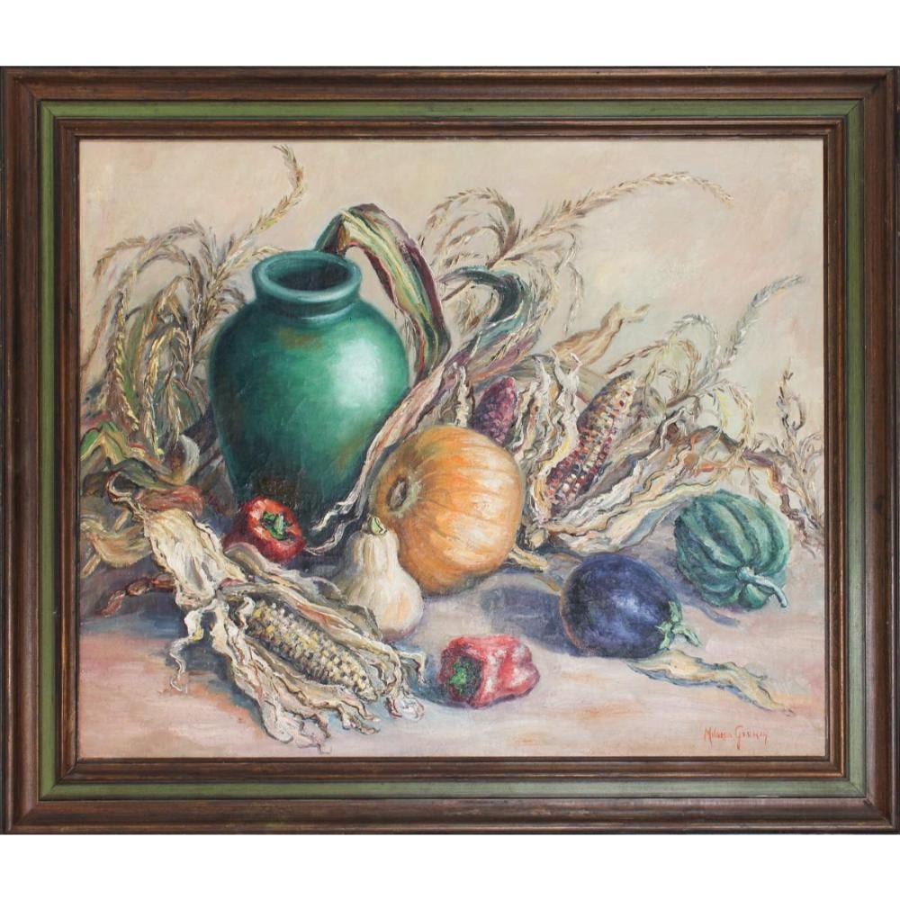 mildred s gehman american harvest themed o c · Sarasota Estate Auction · 2023-01-08 Mildred S. Gehman comparable auction result: mildred s gehman american harvest themed o c