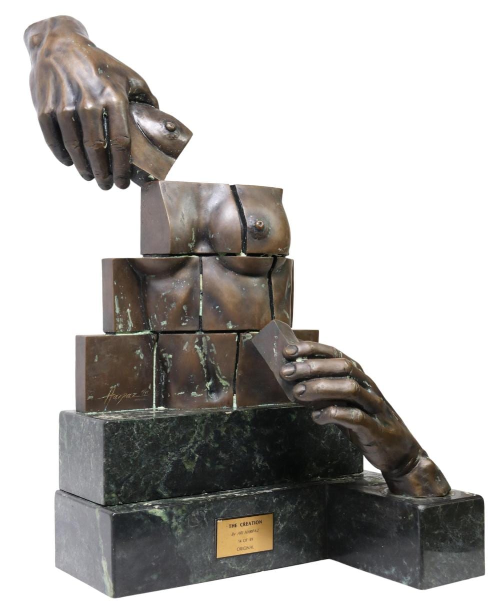 Ari Harpaz comparable auction result: ari harpaz d2008 bronze sculpture the creation