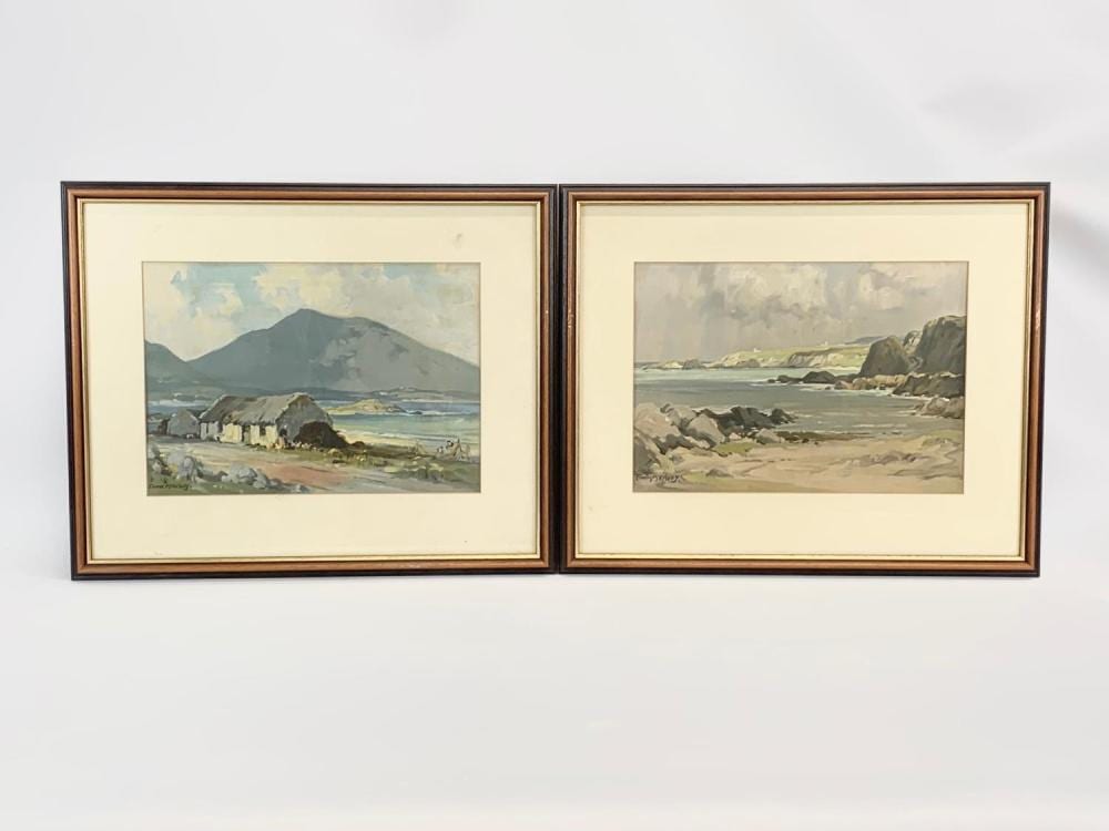 Frank McKelvey comparable auction result: 2 frank mckelvey prints 57 x 46cm including frame