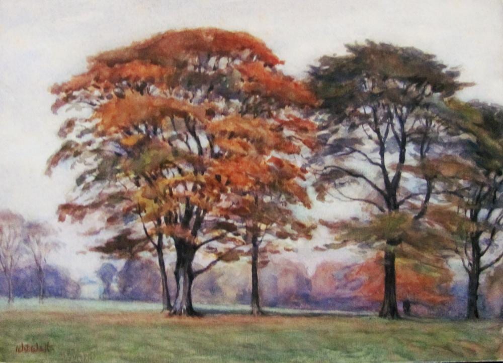 Walter James West comparable auction result: walter james west early fall original watercolor 1912