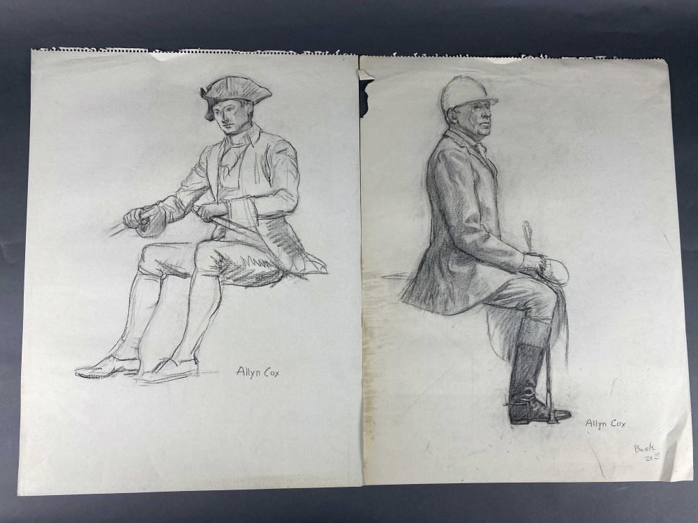 Allyn Cox comparable auction result: allyn cox 10 sketches
