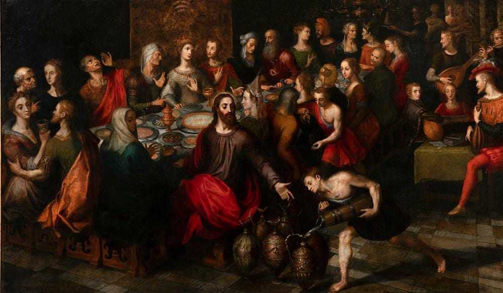 Adam van Noort comparable auction result: adam van noort 1557 in antwerp 1641 wedding in cana