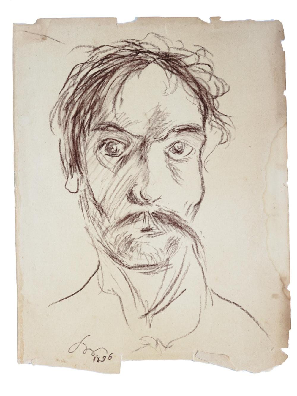 Stanislaw Wyspianski comparable auction result: antique pencil drawing by stanislaw wyspianski