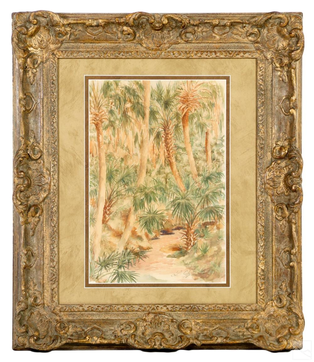 Laura Woodward comparable auction result: laura woodward 1834 1926 fla landscape wc painting