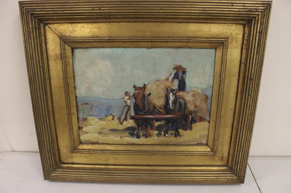 Russell K. Cheney comparable auction result: oil on board