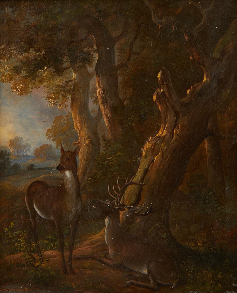 Attributed to Carl Barromaus Ruthart Painting sold by Revere Auctions, lot 336 — auction record photograph