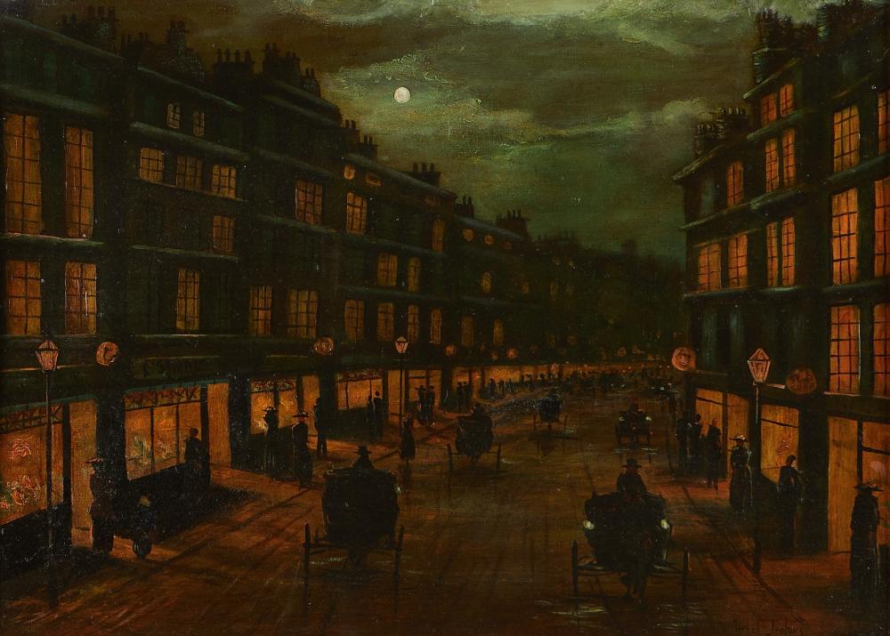 Wilfred Jenkins comparable auction result: wilfred jenkins oil on canvas street painting