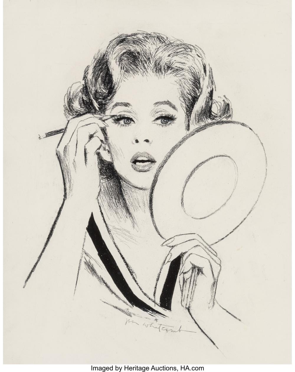 Jon Whitcomb comparable auction result: jon whitcomb american 1906 1988 stars in your eyelashes unpublished illustra