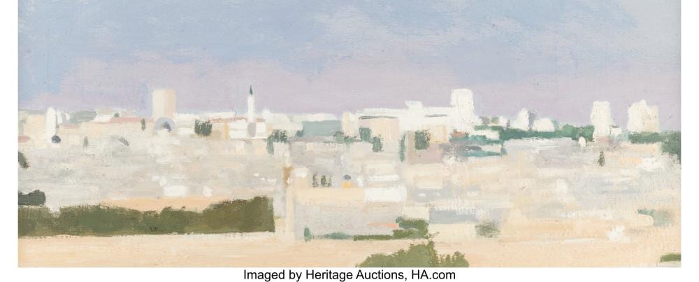 Avner Moriah comparable auction result: avner moriah israeli b 1953 untitled 1994 oil on canvas 10 x 24 inches 25