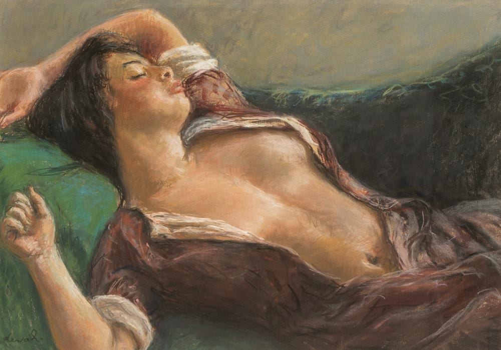 Pierre Deval comparable auction result: pierre deval 1897 1993 reclining woman