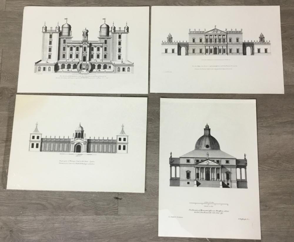 Colen Campbell comparable auction result: 4 architectural engravings after colen campbell