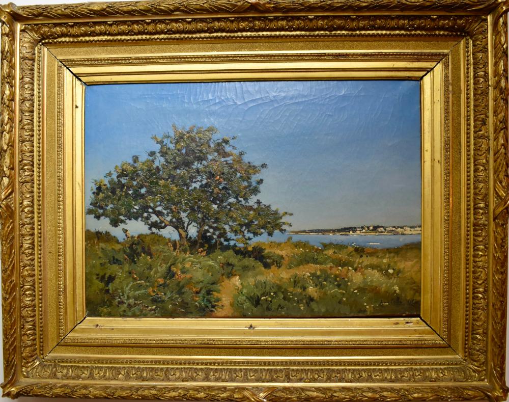 Louis Alexandre Cabie comparable auction result: alexandre louis cabie 1854 1939 landscape view from the coast of royan