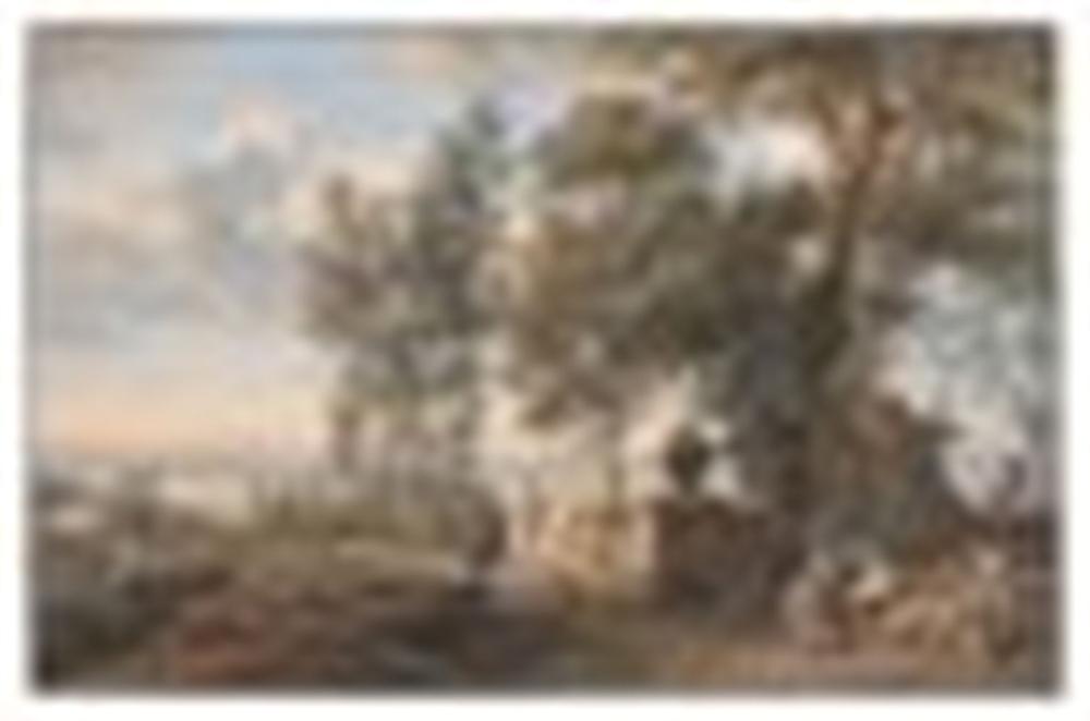 Isaac de Moucheron comparable auction result: isaac de moucheron amsterdam 1667 1744 landscape with hunters near a terr