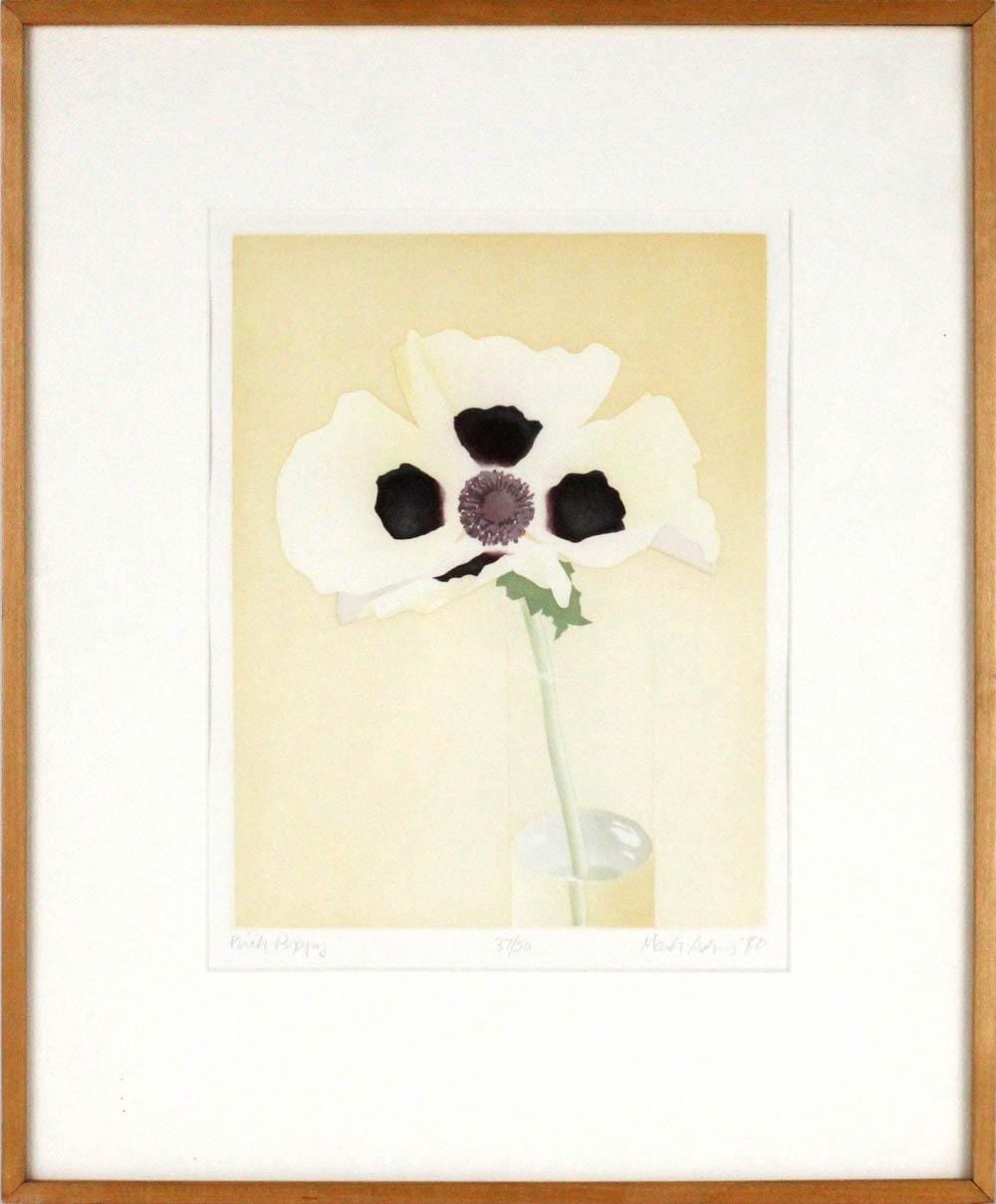 Mark Adams comparable auction result: mark adams lithograph pink poppy