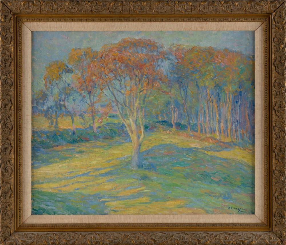 George Laurence Nelson comparable auction result: george laurence nelson connecticut 1887 1978 spring landscape oil on canvas 20 x 24 framed 25 5 x 30