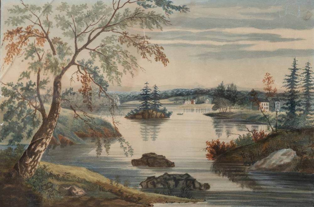 William Guy Wall comparable auction result: william guy wall original watercolor hudson river circa 1820 s