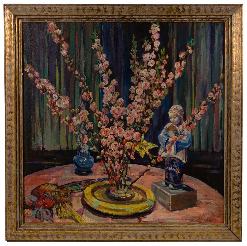 Florence White Williams comparable auction result: florence white williams american 1888 1953 flowering almond oil on board
