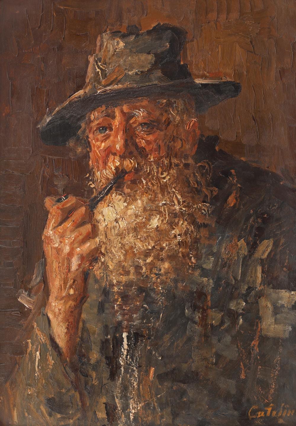 Theodor Cateliu comparable auction result: theodor cateliu pipe smoker