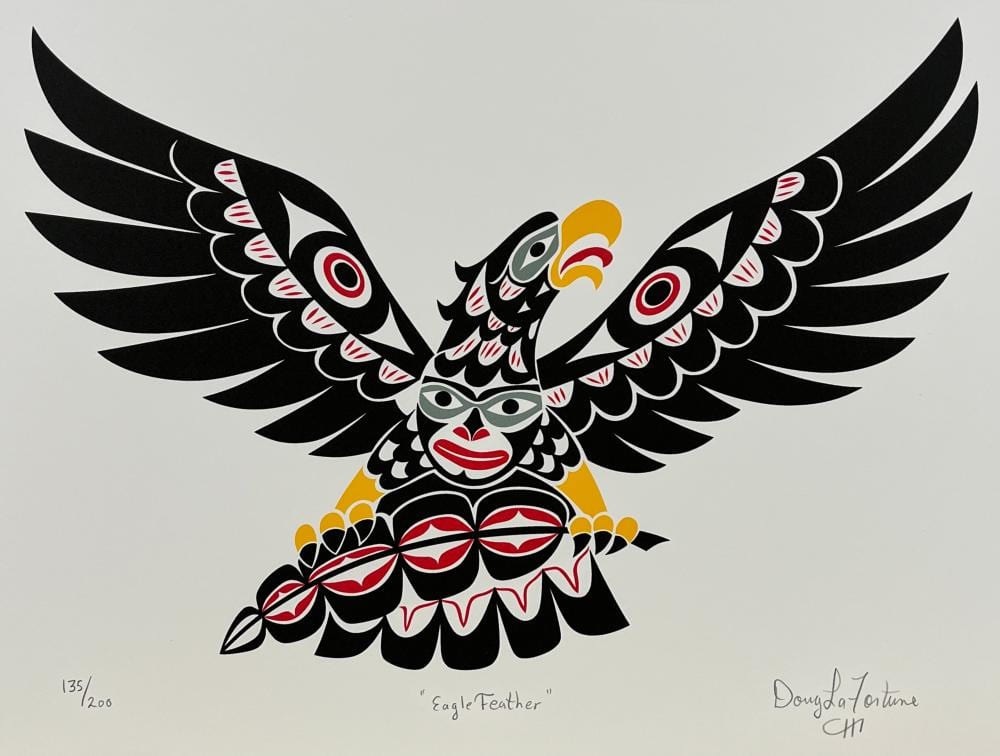 Doug Lafortune comparable auction result: doug lafortune eagle feather 135 200
