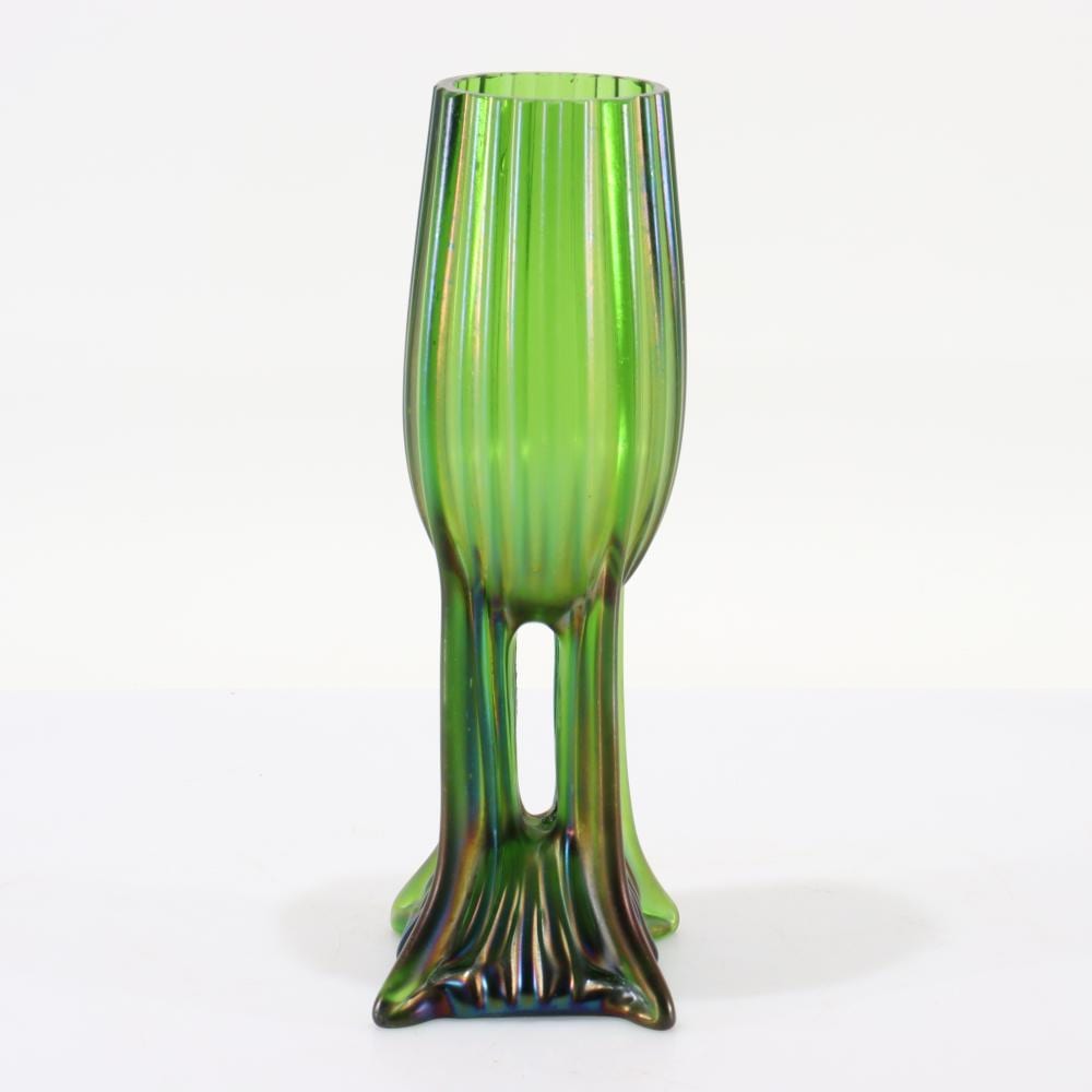 Marie Louise Kirschner comparable auction result: marie kirschner iridescent green vase