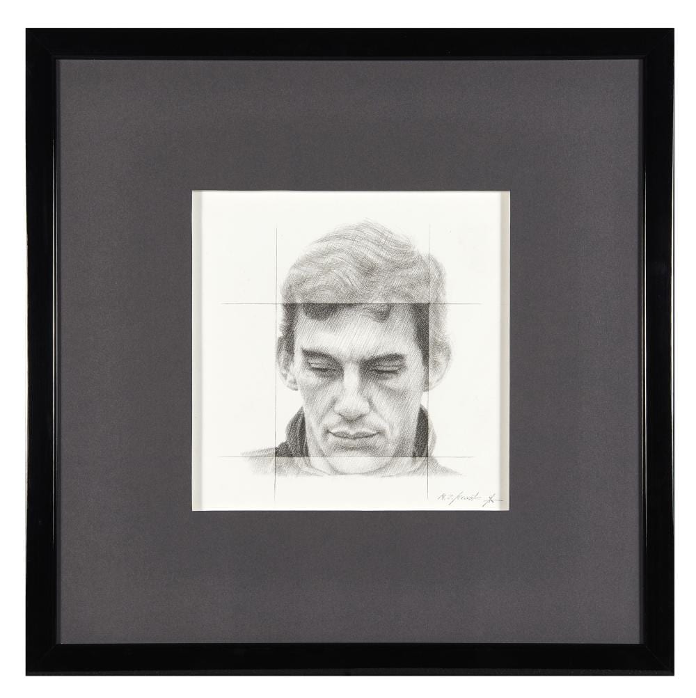 Michel Lecomte comparable auction result: michel lecomte 1935 2011 portrait de ayrton senna 1994