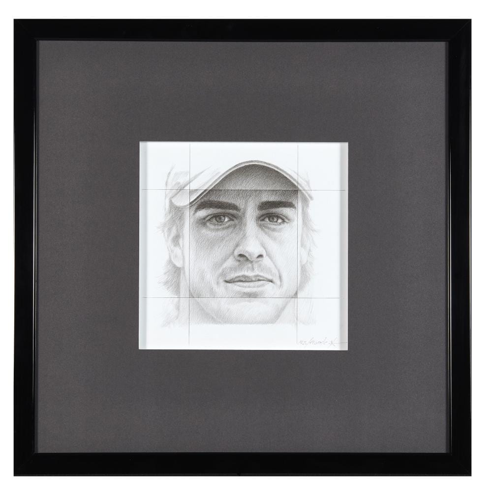 Michel Lecomte comparable auction result: michel lecomte 1935 2011 portrait de fernando alonso 2006